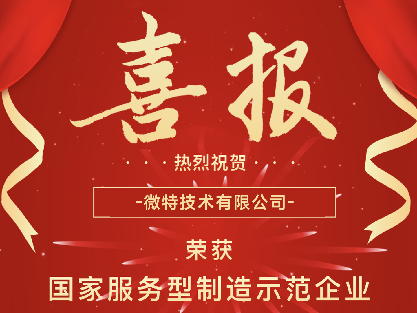 國家級榮譽！微特榮獲國家服務(wù)型制造示范企業(yè)